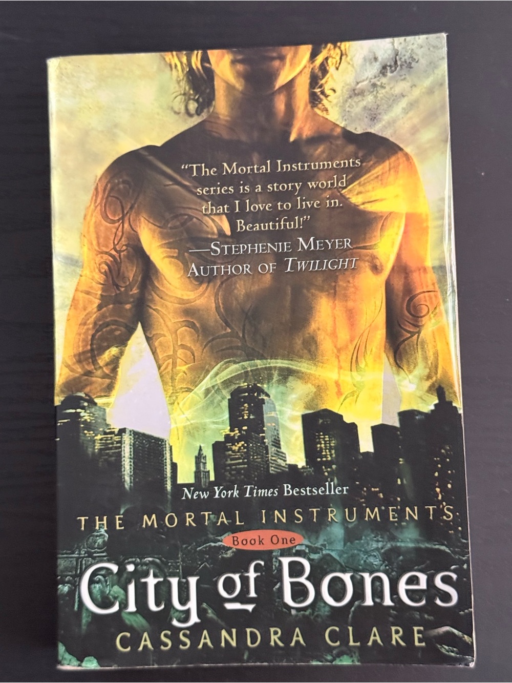 City of Bones by Cassandra Clare - Green/Yellow Cover